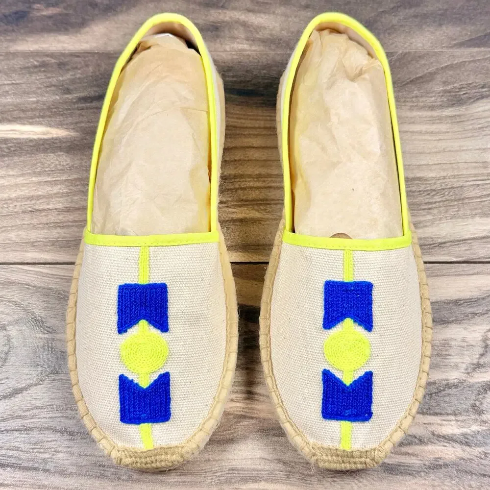 NIB SOLUDOS X MOLYAN 8-8.5 39 Original Espadrille Embroidered Flats Blue